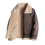Fur leather jacket