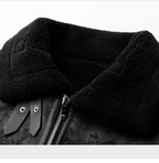 Fur leather jacket
