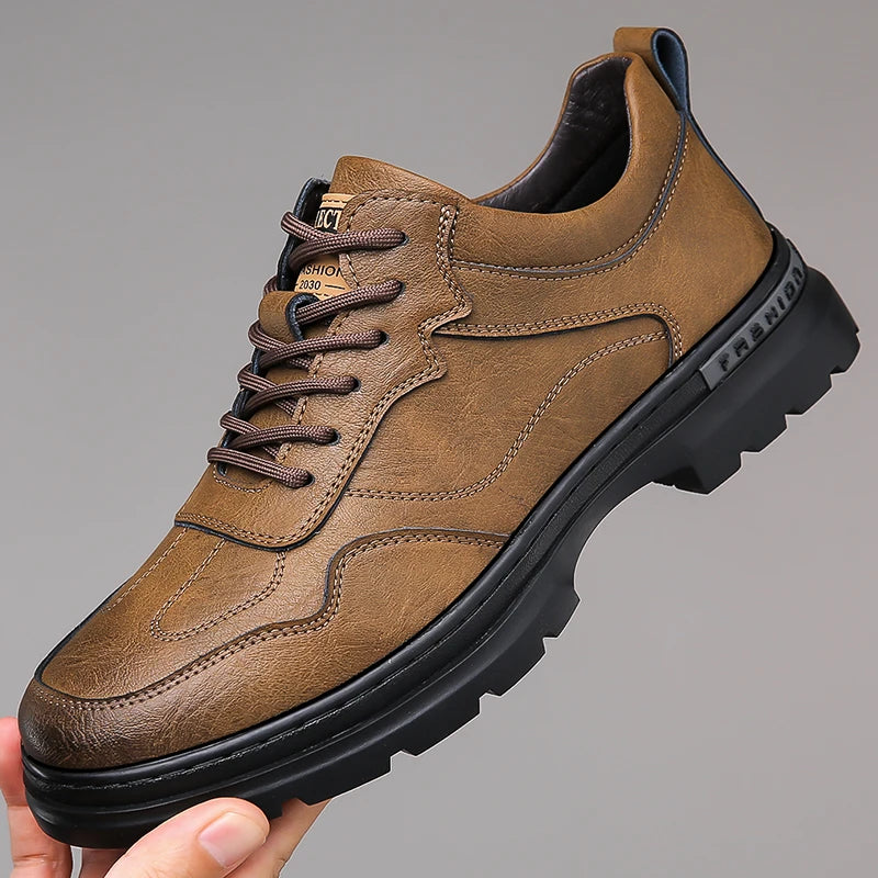 Canvas derby shoes