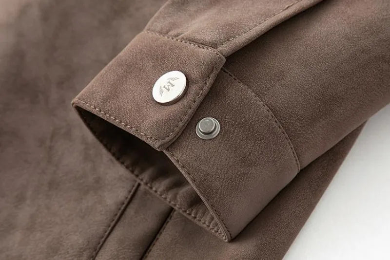 Lapel Suede Jacket