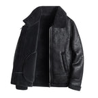Fur leather jacket