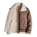 Fur leather jacket