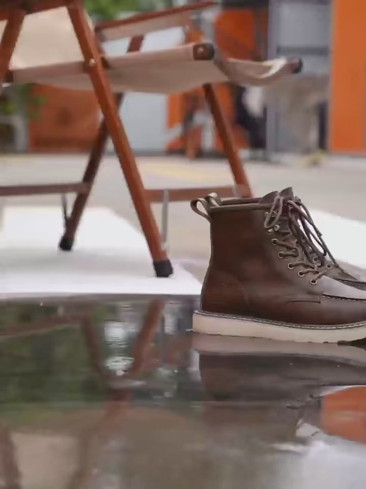 Safety Leather Moc Toe