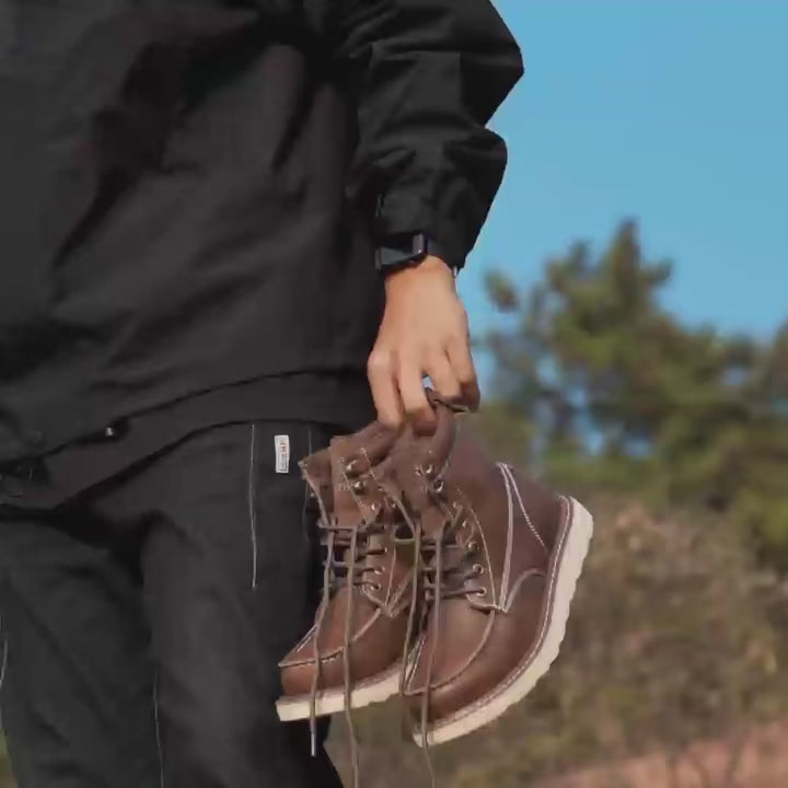 Safety Leather Moc Toe