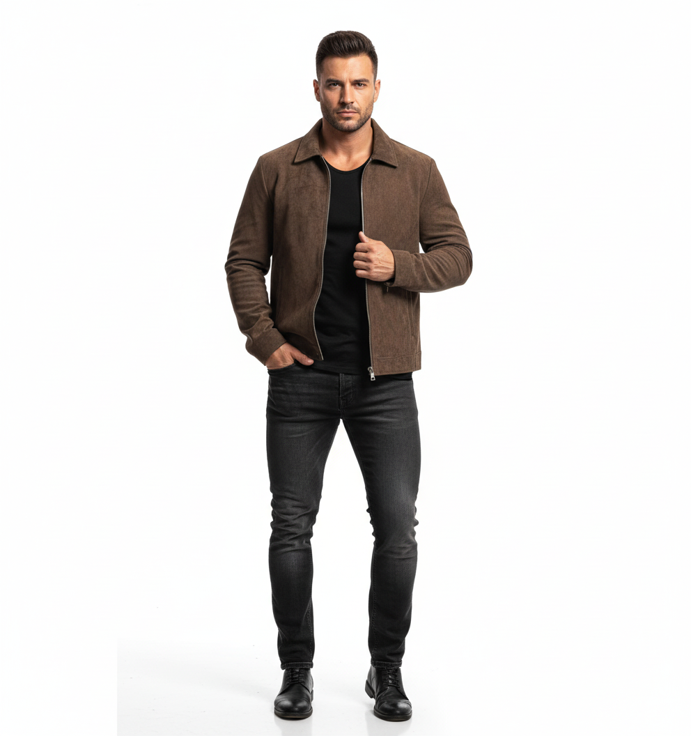 Lapel Suede Jacket